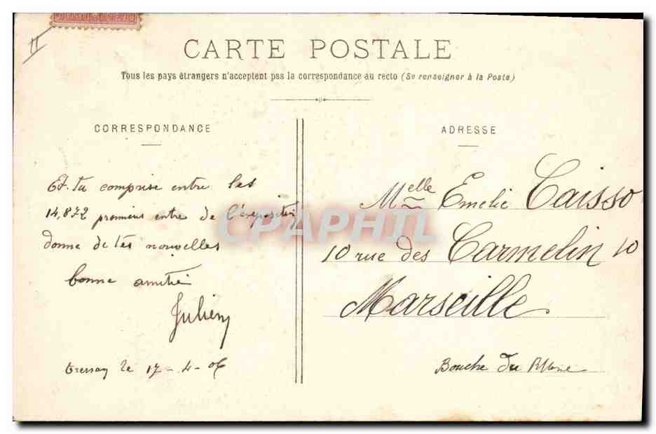 CPA Negre Homme Noir Miousic — Rückseite