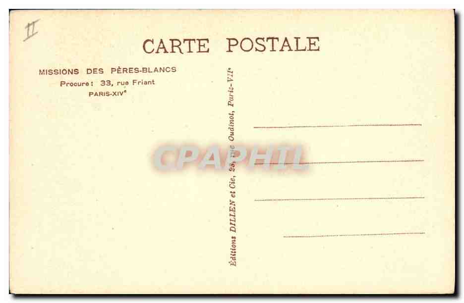 CPA Negre Femme Noire Mission des Peres Blancs AOF — Rückseite