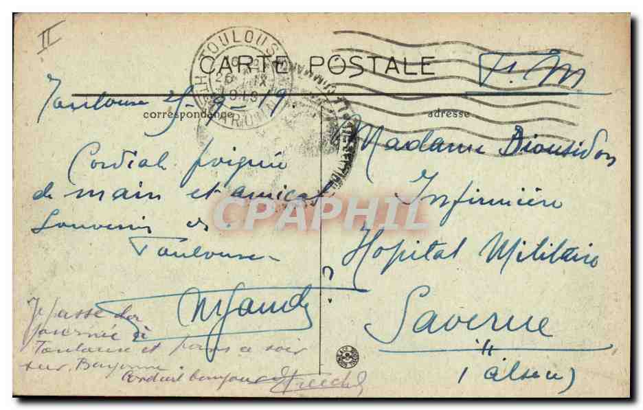 CPA Banque Caisse d'Epargne Toulouse — Verso