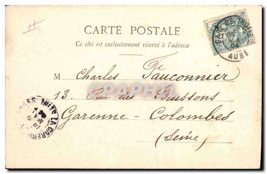 CPA Banque Caisse d'Epargne Troyes — Verso