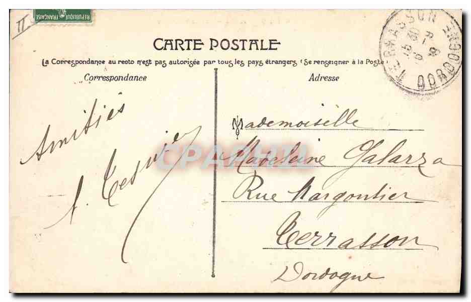 CPA Banque Caisse d'Epargne Tours — Rückseite