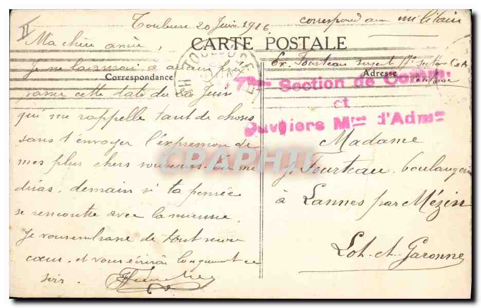 CPA Banque Caisse d'Epargne Toulouse — Rückseite