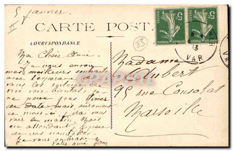 CPA Banque Caisse d'Epargne Toulon — Rückseite