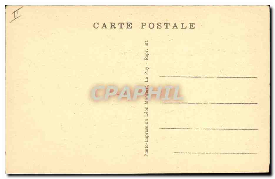 CPA Folklore Auvergne La bourree La Vouale La Rouzette — Rückseite