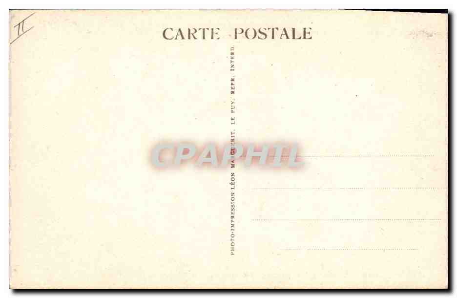 CPA Folklore Auvergne La bourree La Vouale La Rouzette — Rückseite