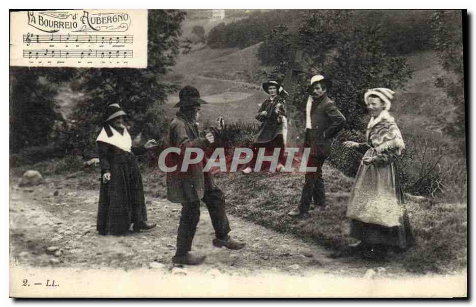 CPA Folklore Auvergne La bourree La Vouale La Rouzette