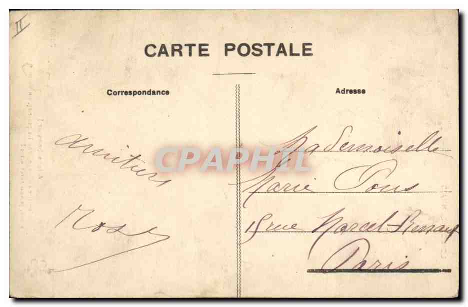 CPA Folklore Bourbonnais Allons bonsoir — Verso