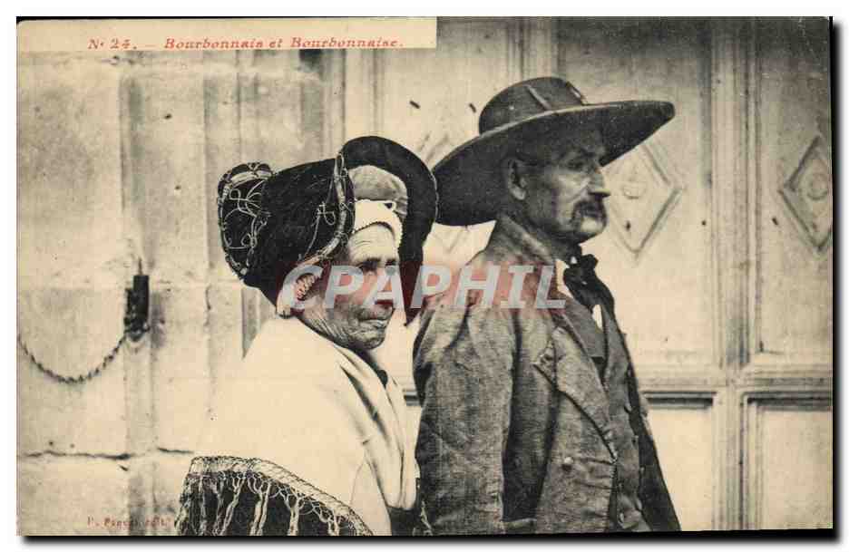CPA Folklore Bourbonnais et Bourbonnaise 