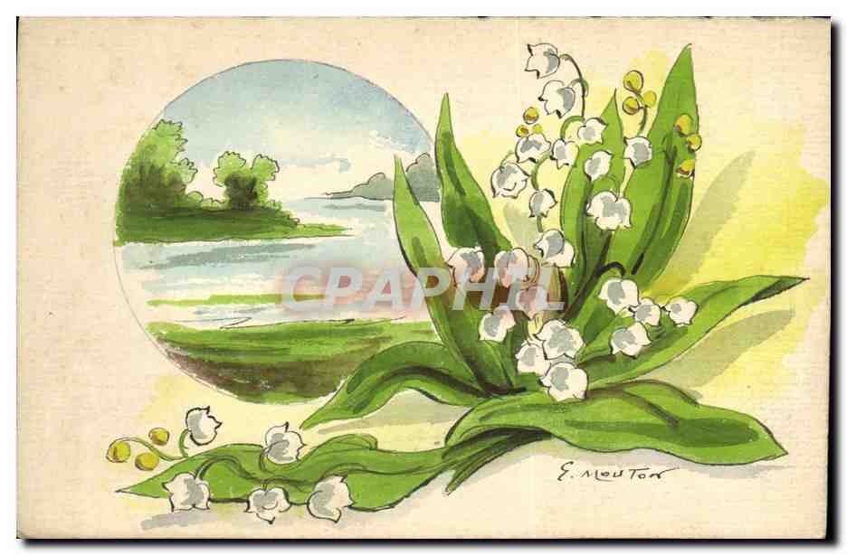 CPA Fantaisie Illustrateur Fleurs Muguet