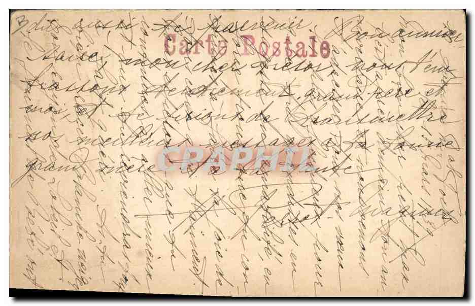 CPA Dessin a la main Tambour  — Rückseite