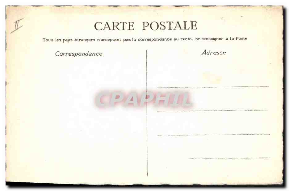 CPA Dessin a la main Fleurs — Rückseite