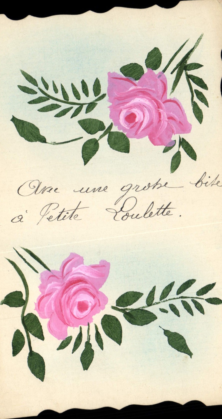 CPA Dessin a la main Fleurs 