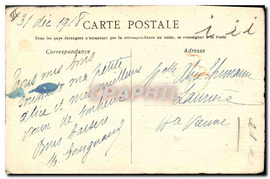 CPA Dessin a la main Femme — Rückseite