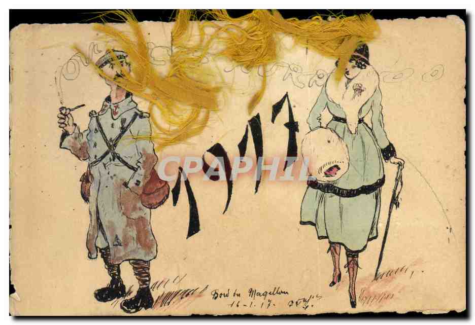 CPA Fantaisie Illustrateur Femme Soldat Militaria