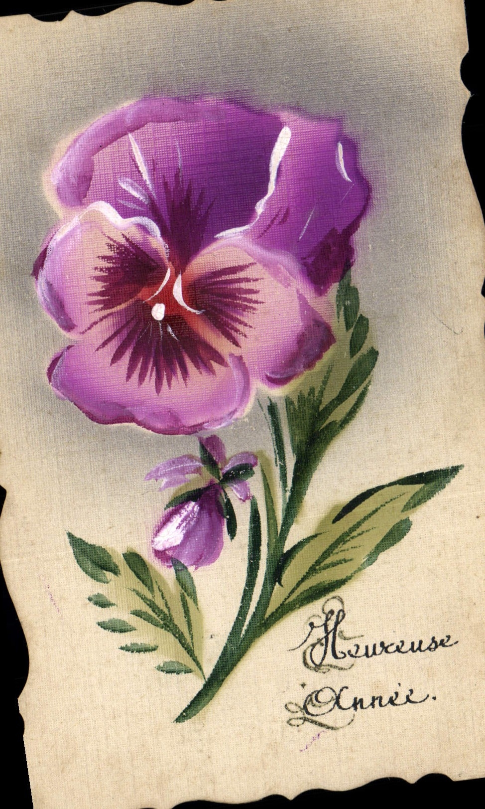 CPA Dessin a la main Fleurs