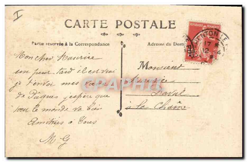 CPA Dessin a la main Drapeaux — Rückseite