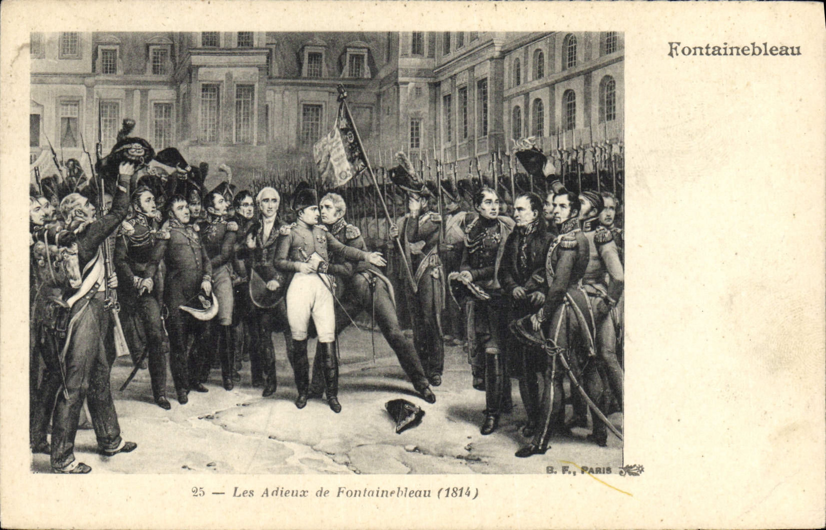 CPA Histoire Napoleon 1er Les adieux de Fontainebleau