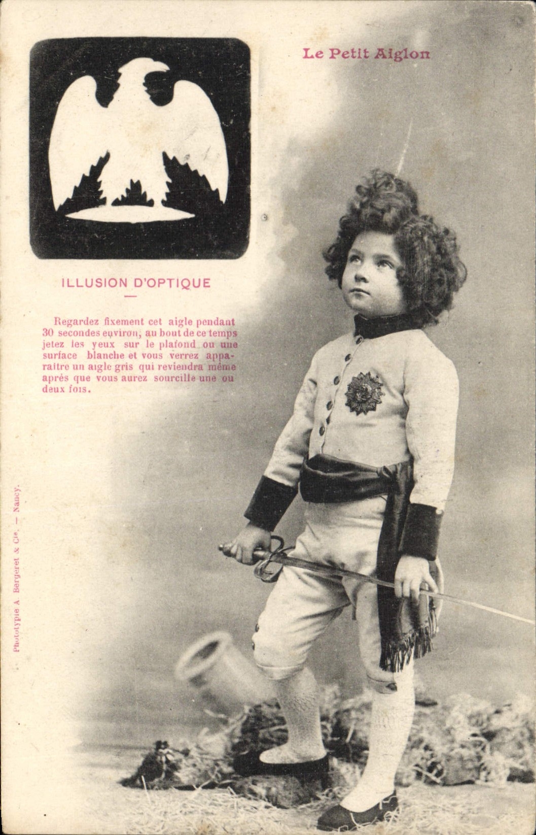CPA Histoire Napoleon 1er Le Petit Aiglon Illusion d'optique Aigle