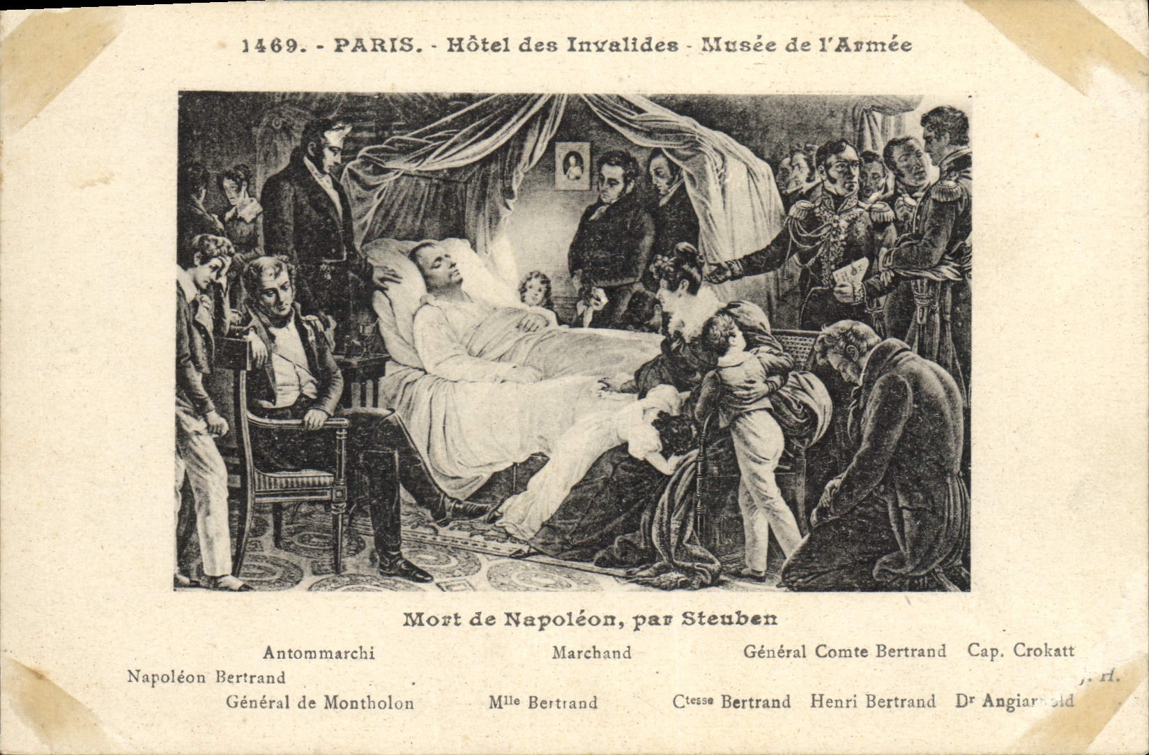 CPA Histoire Napoleon 1er Paris Hotel des Invalides Musee de l'armee Mort de Napoleon par Steuben 