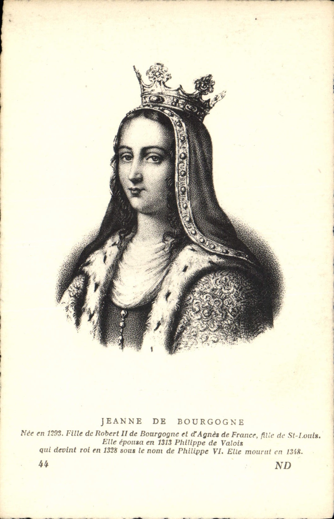 CPA Jeanne de Bourgogne 