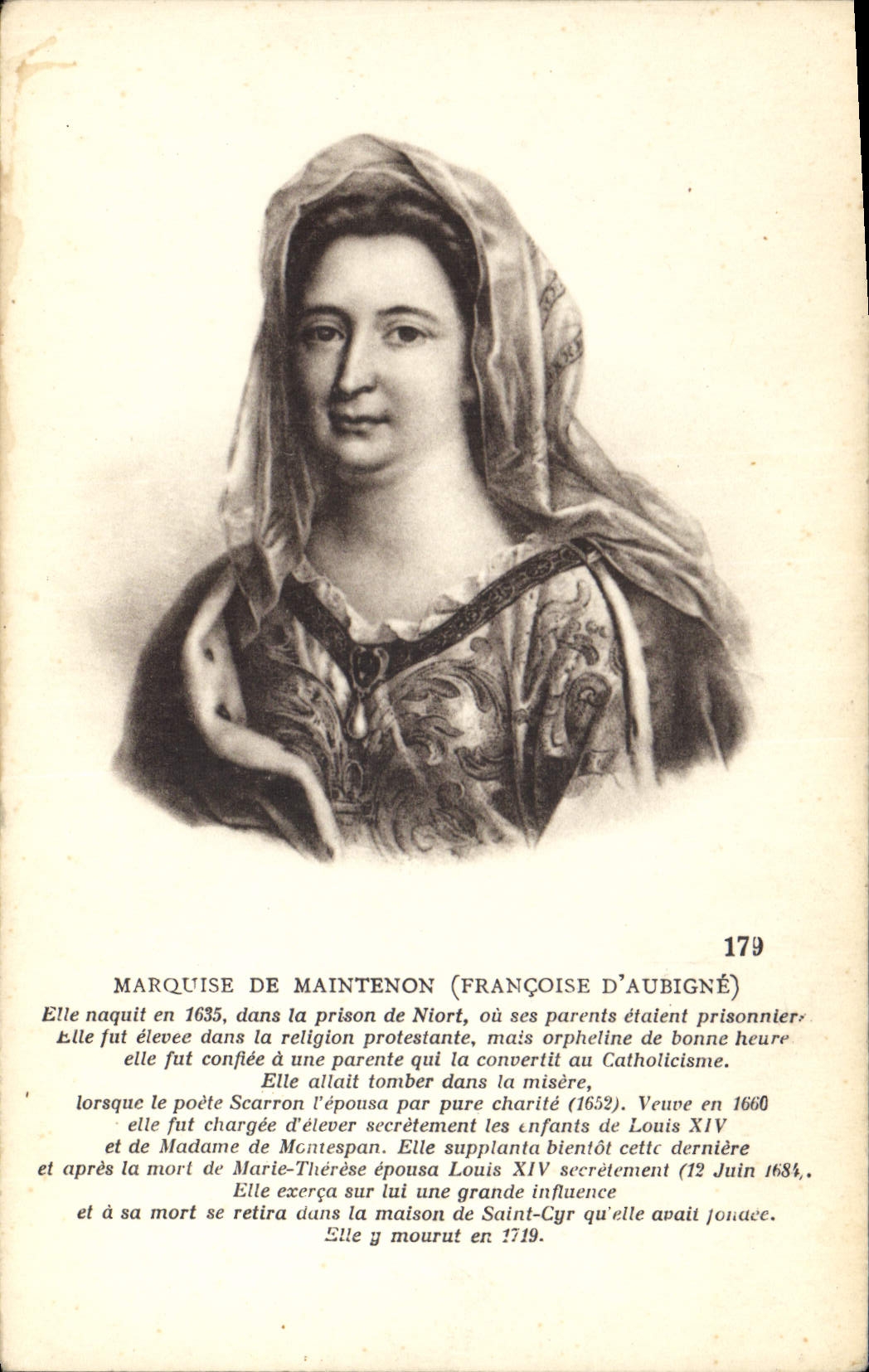 CPA Marquise de Maintenon Francoise d'Aubigne 