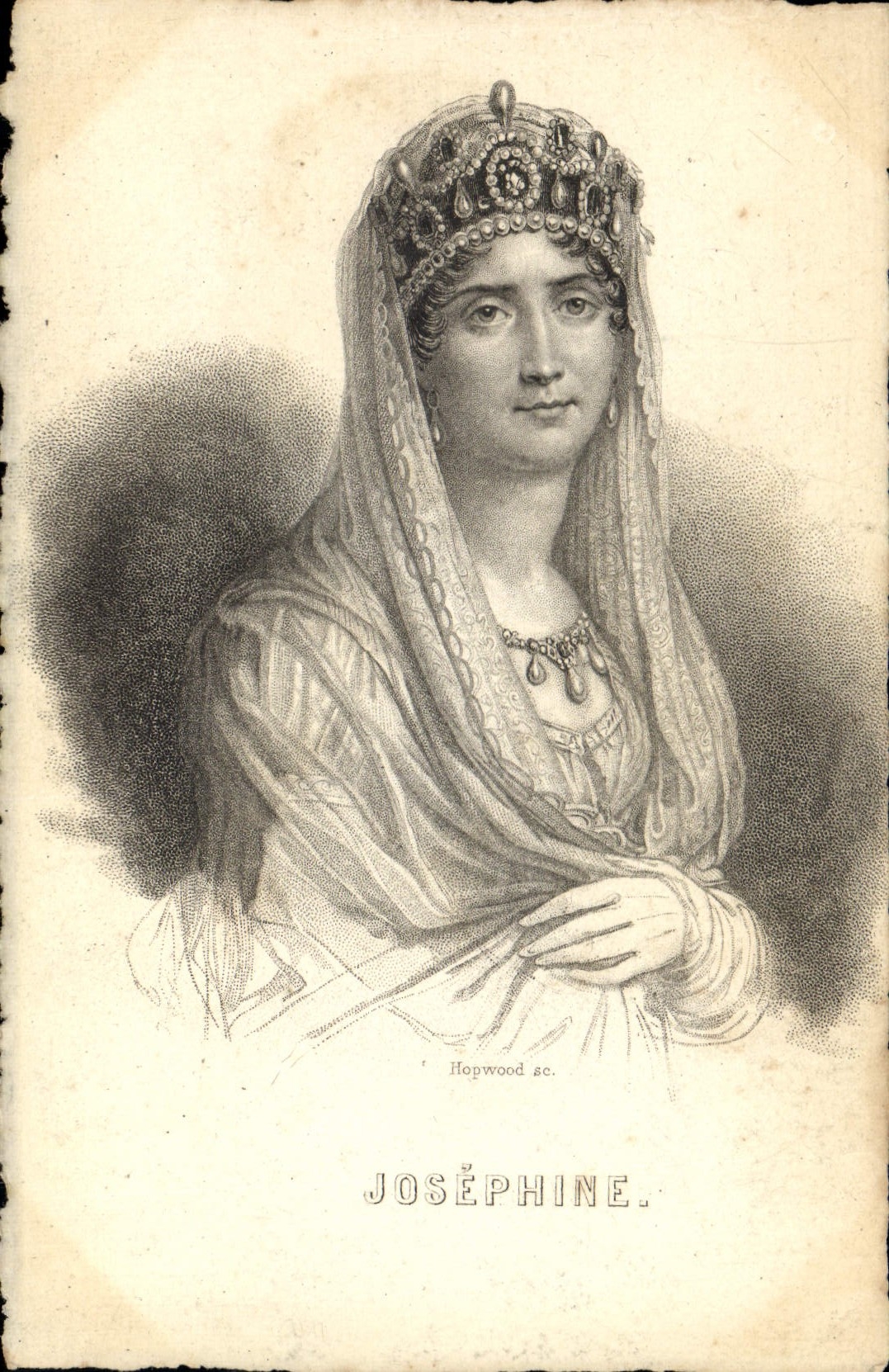 Joséphine — portrait en costume oriental — Hopwood sc.
