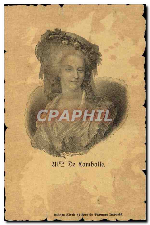 CPA Mme de Lamballe