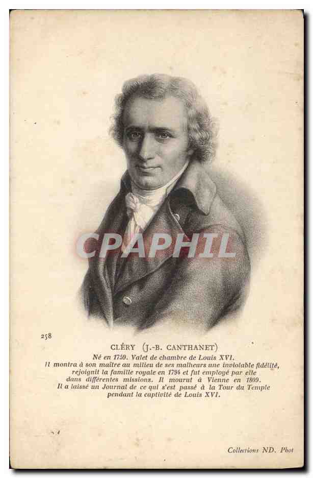 J.-B. Canthanel — Valet de chambre de Louis XVI — Collections ND. Phot