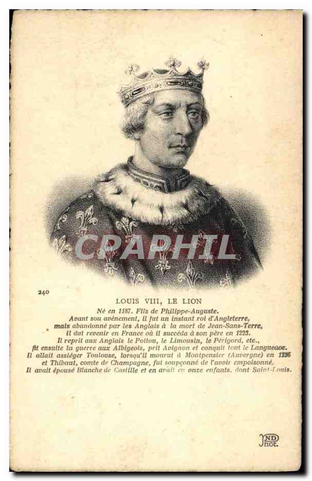 CPA Louis VIII Le Lion Roi de France