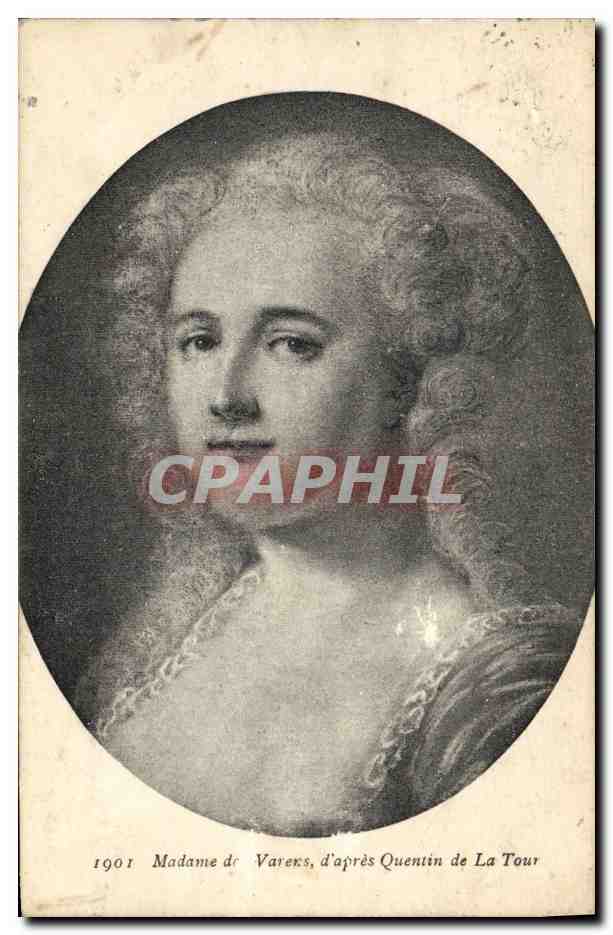 CPA Madame de Varens d'apres Quentin La Tour 