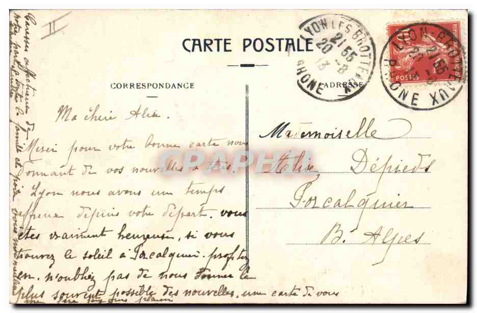 LYON - Le Parc de la Tête d'Or, le Pigeonnier — E. C. L. — Rückseite