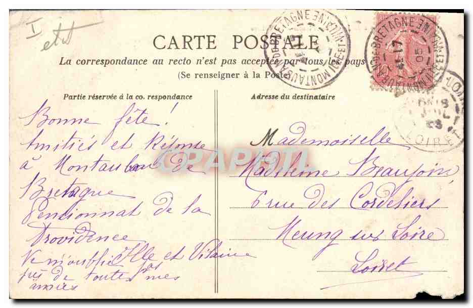 CPA Colombe Colombophilie Rennes Un coin du jardin des plantes La voliere  — Rückseite