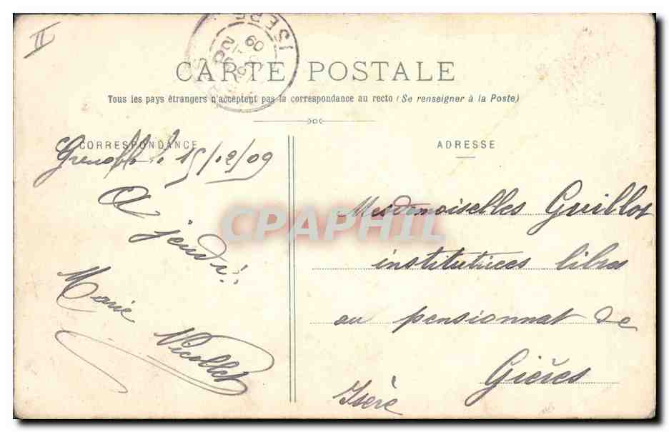 Grenoble - La Citadelle et Porte de l'Île Verte — Pigeonnier, n° 366 — Verso