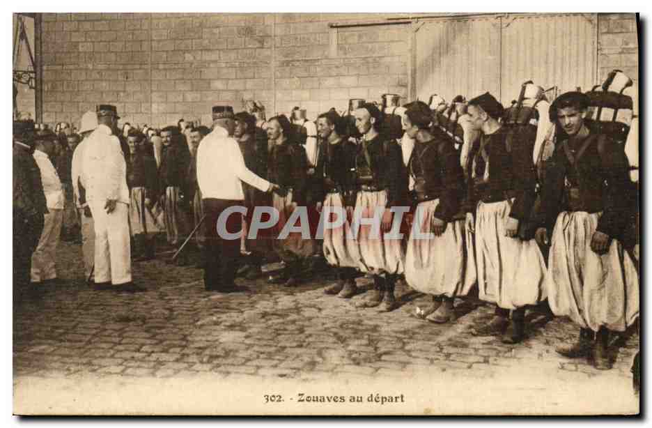 Zouaves au départ — série 302 — Leinert et Landrock, Phot.