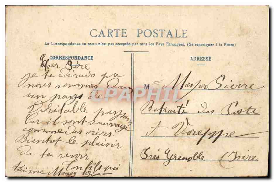 CPA Militaria Valbonne Vue generale des tentes des Zouaves  — Rückseite