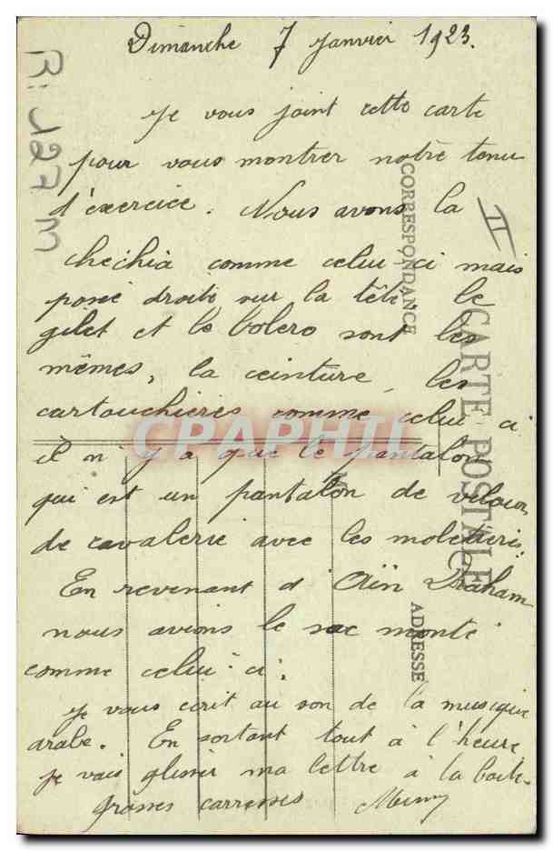 Zouave in servizio — Collezione Idaïn P. — n° 176 — Verso