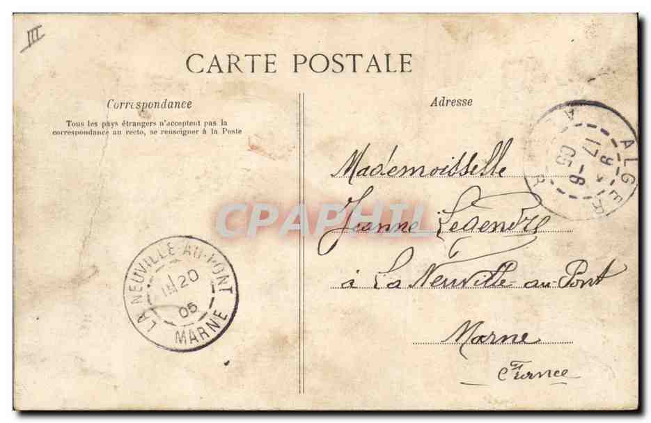 CPA Militaria Algerie Campement de la musique des Zouaves aux manoeuvres — Rückseite
