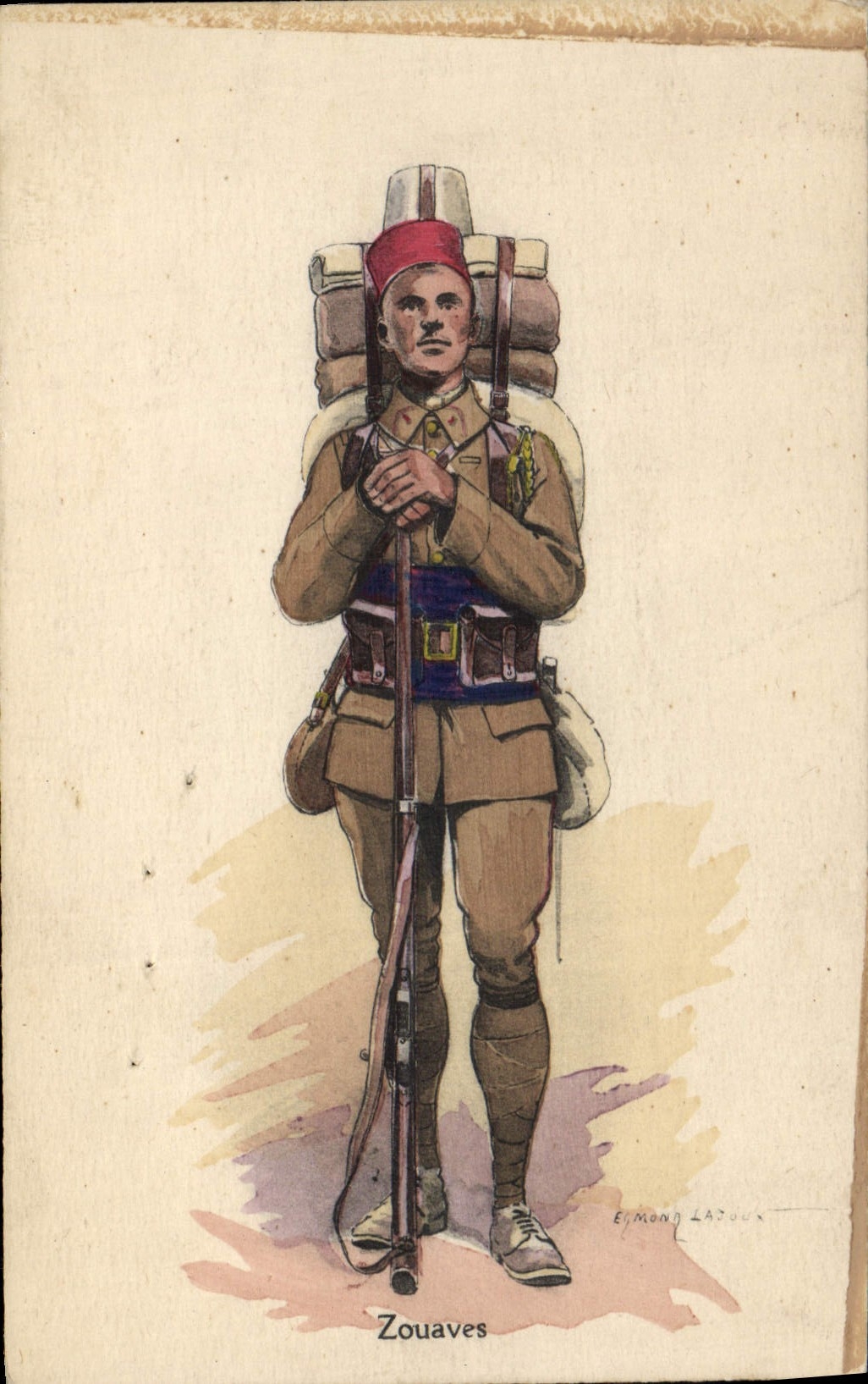 CPA Militaria Zouaves