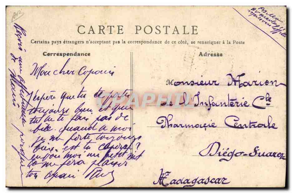 CPA Militaria Les Zouaves au camp En attendant la gamelle  — Verso