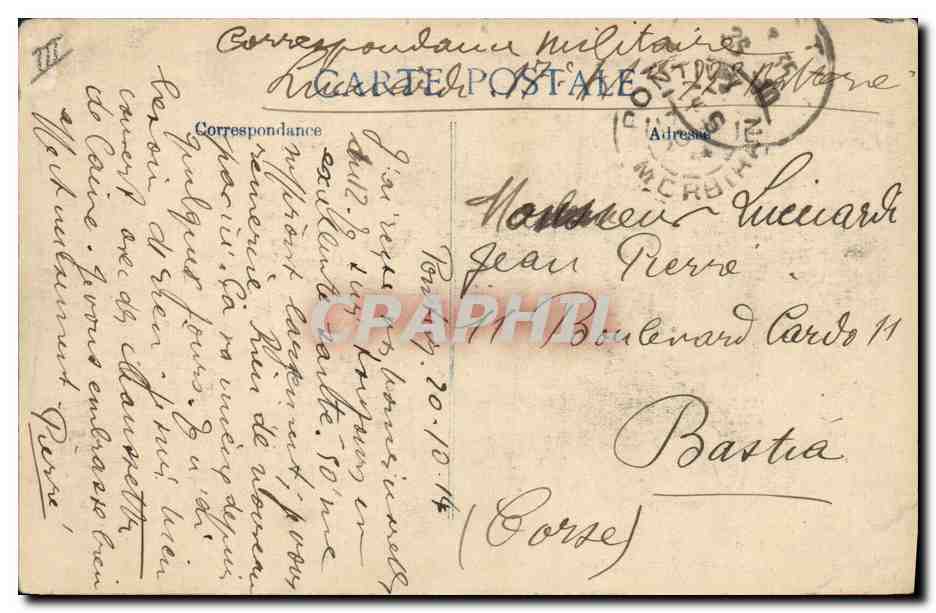 CPA Militaria Escouade de Zouaves defendant un passage — Reverso