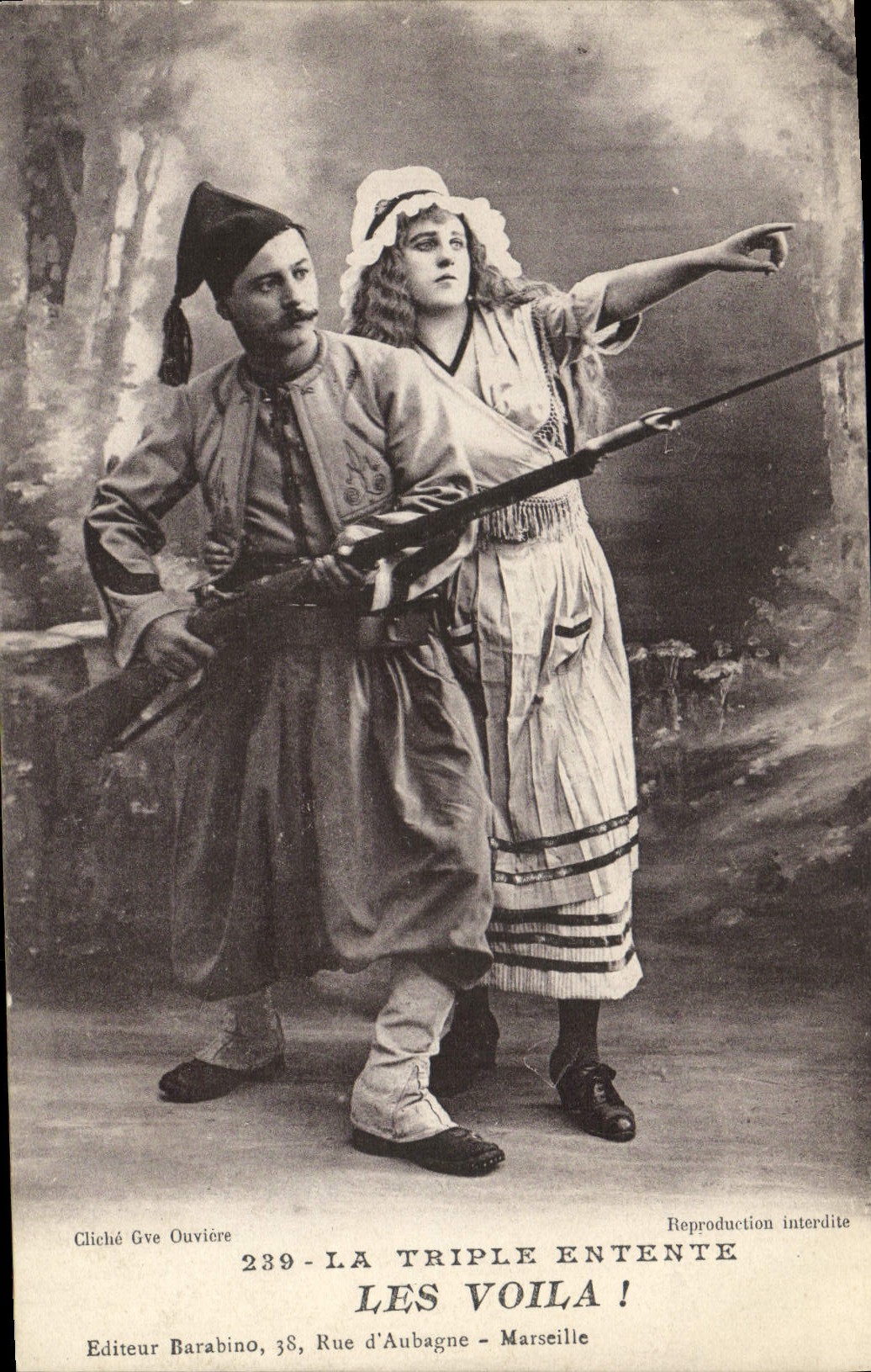CPA Militaria Ma Triple Entente Zouave