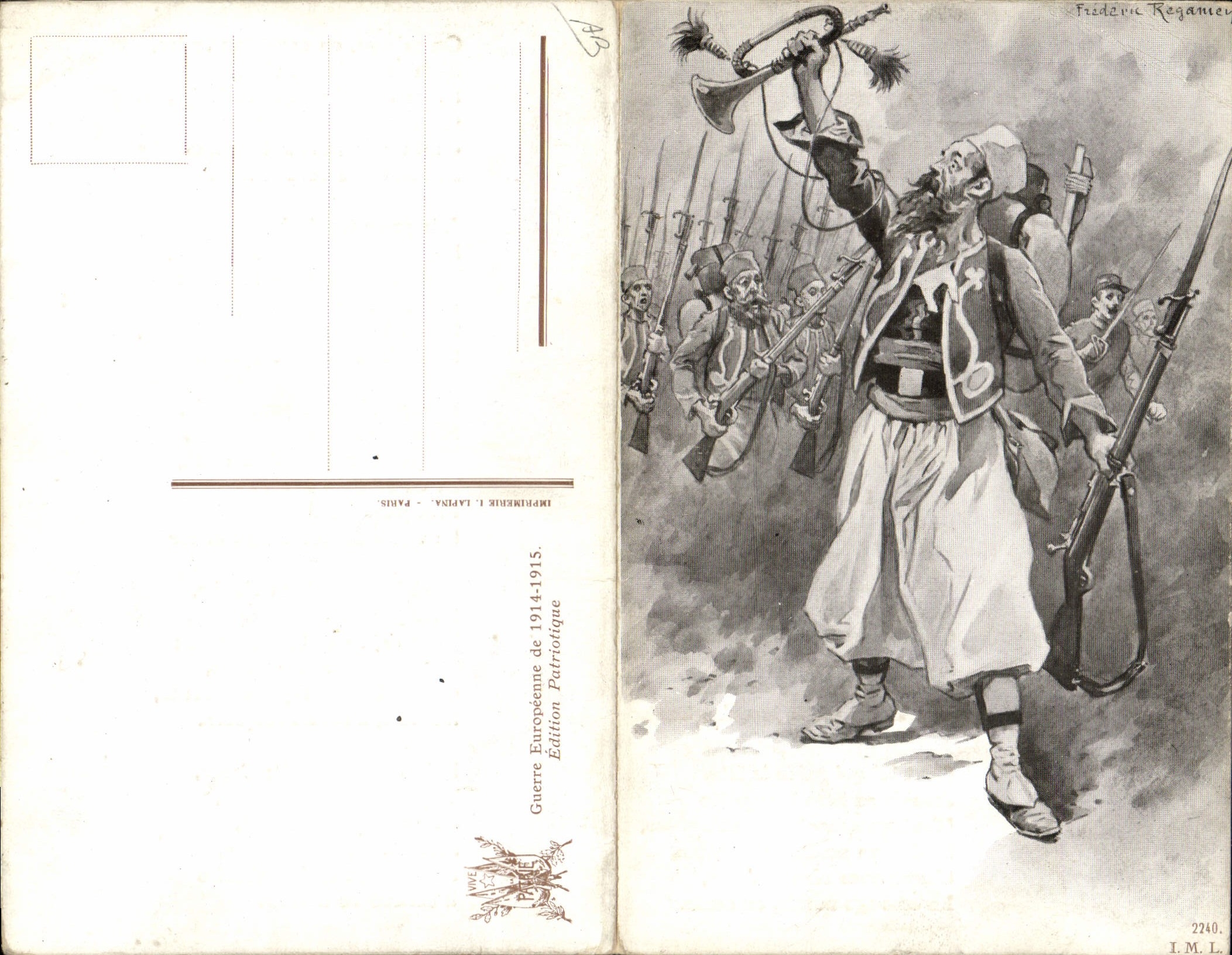 CPA Militaria Paul Deroulede Le chant du soldat Zouave