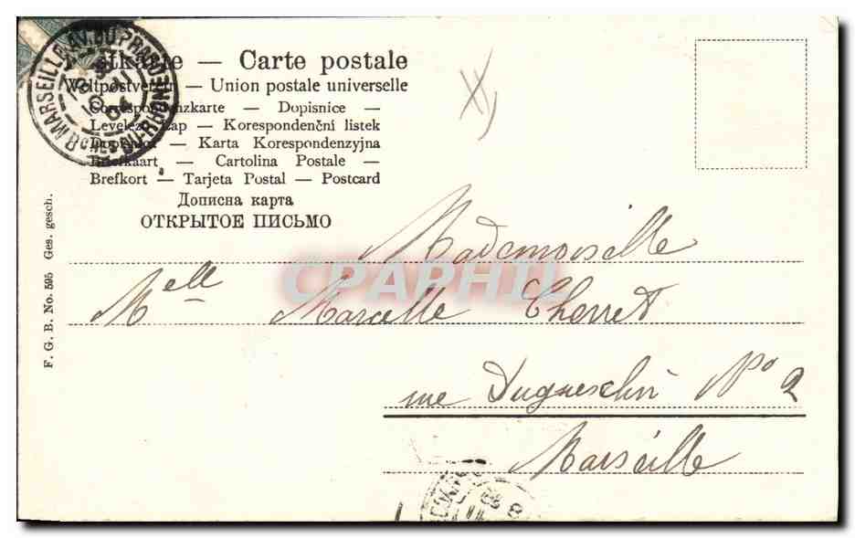 CPA Fantaisie Lune Enfants — Rückseite