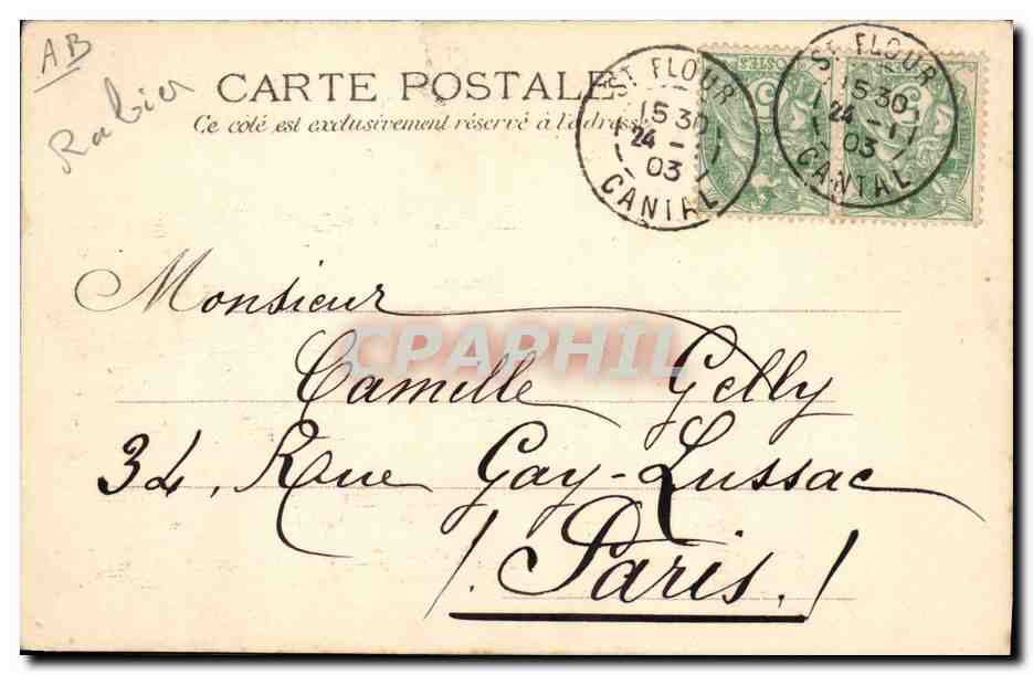 CPA Fantaisie Lune Rabier Au clair de la lune  — Rückseite