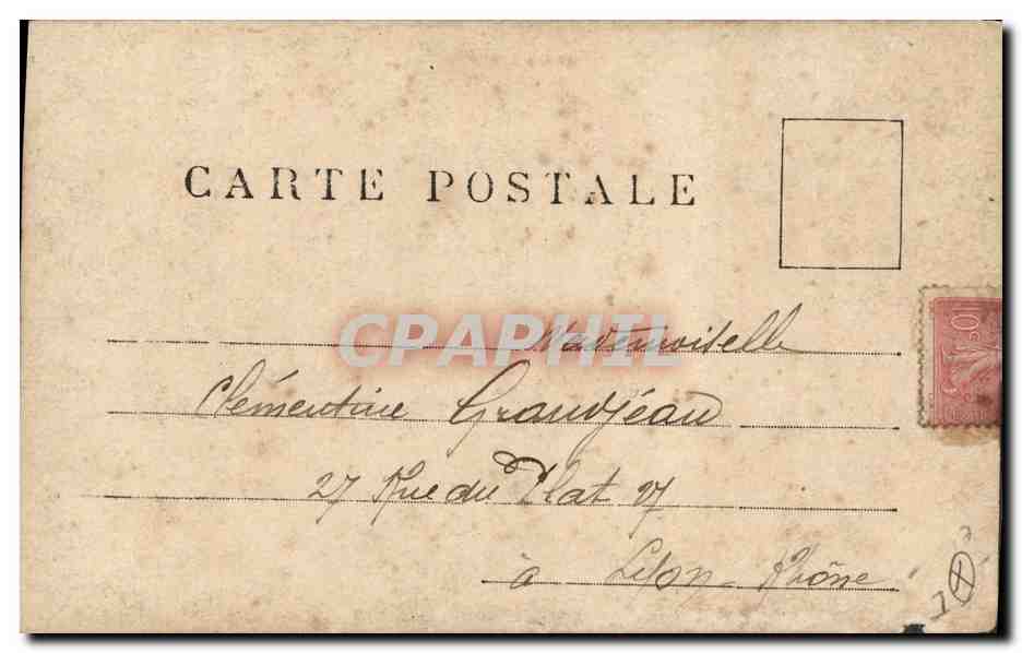 CPA Fantaisie Lune Femme Croissants de lune — Verso