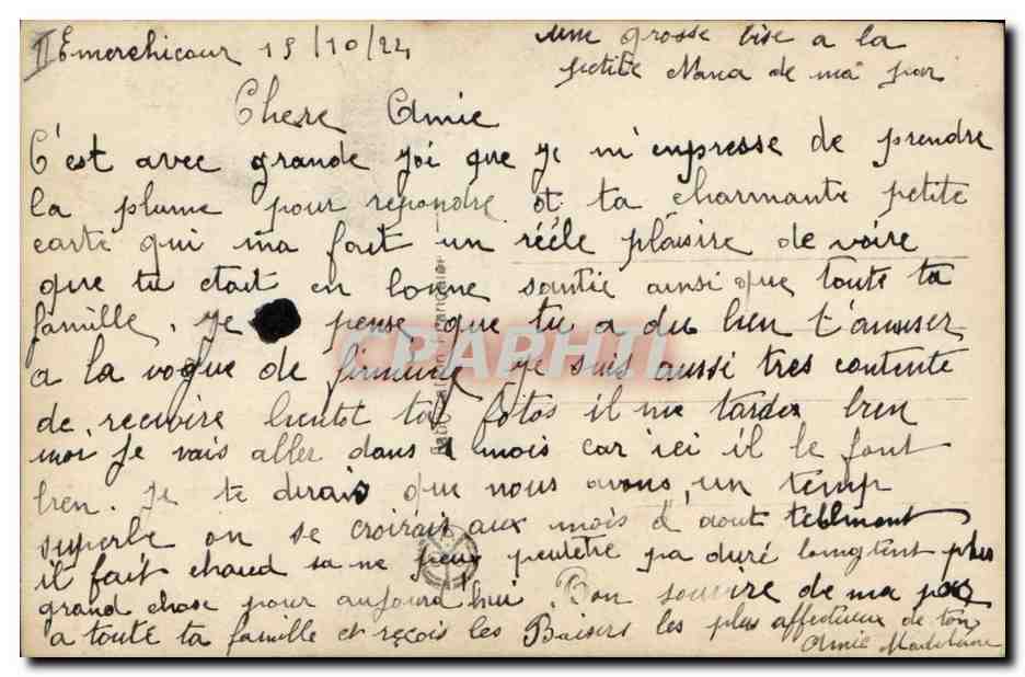 CPA Fantaisie Lune Enfant — Rückseite