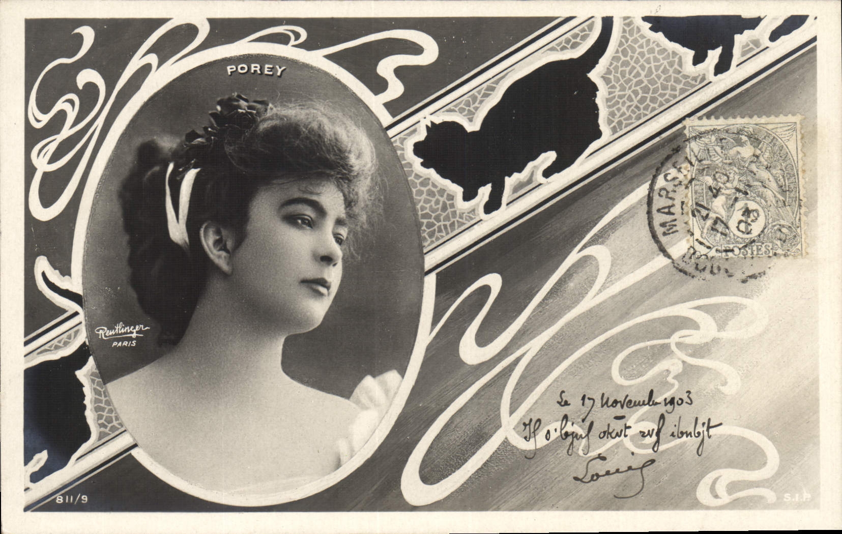 Portrait de Porey — éditeur Reutlinger, n° 811/9 — Paris