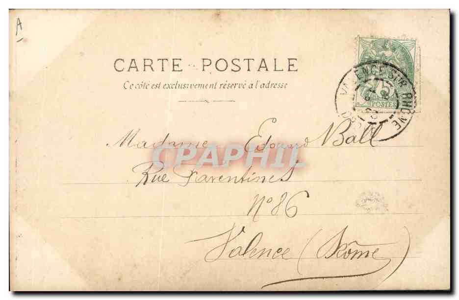 Madame Marville — Portrait de femme assise — Reuflinger Paris S.I.P. n°87/5 — Verso