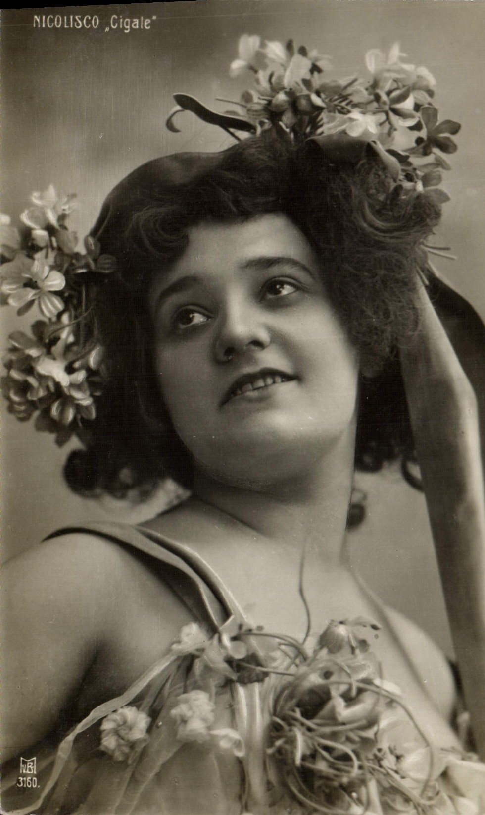 Nicolisco "Cigale" — portrait de la chanteuse — éditeur NEL, n° 3160