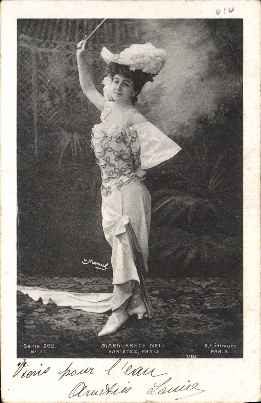 Marguerete Nell — danseuse aux Variétés, Paris — K.F. éditeurs, Paris, série 269, n°27